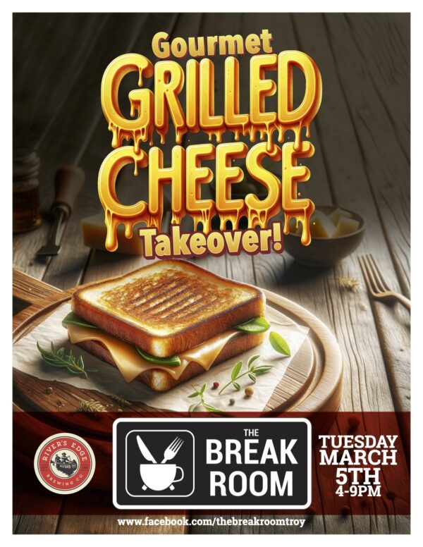 flyer image of gourmet grilled cheese