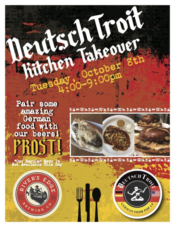 Deutschtroit kitchen takeover on October 8th, 4-9pm