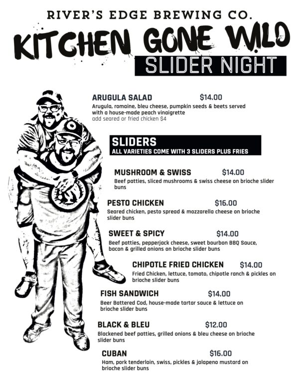 Menu for Slider Night