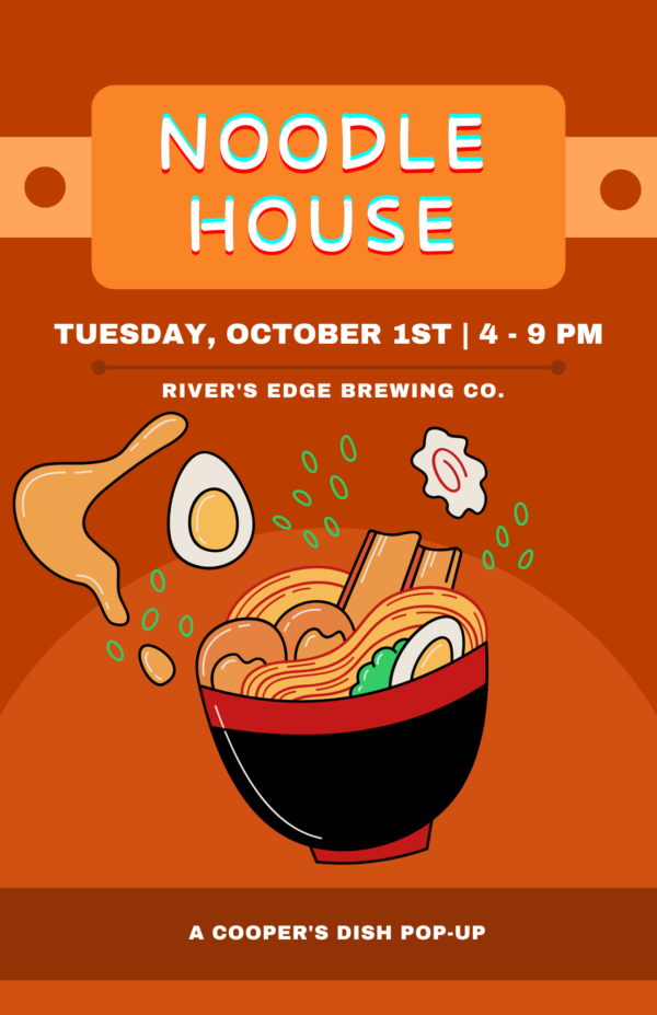 Cooper's Dish "Noodle House" takeover on October 1st, 4pm-9pm