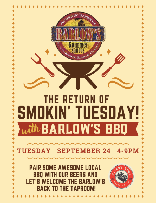 Smokin Tuesday with Barlow's BBQ on September 24th