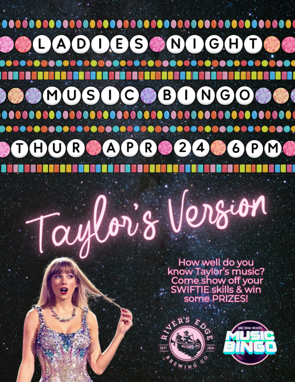Taylor Swift Music Bingo on April 24th